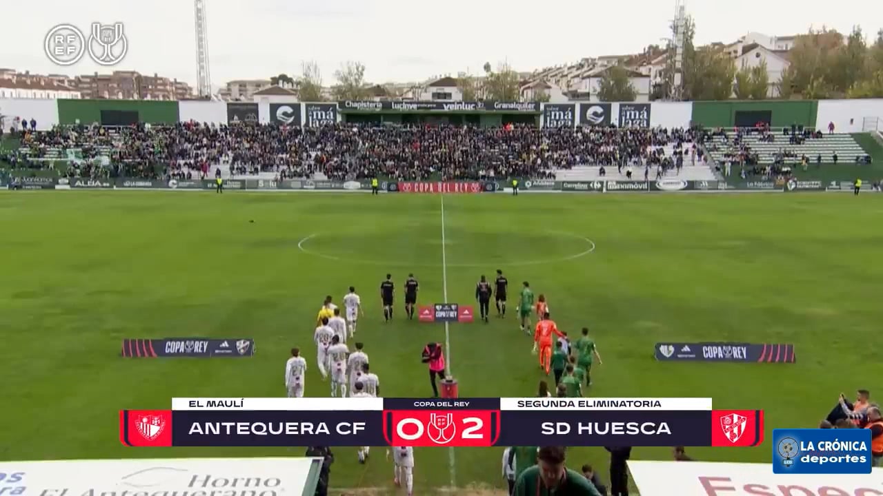 (RESUMEN Y GOL) CF Antequera 0-2 SD Huesca / 2ª Eliminatoria Copa de Rey / Fuente: YouTube Real Federación Española de Fútbol