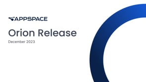 Appspace Orion Release