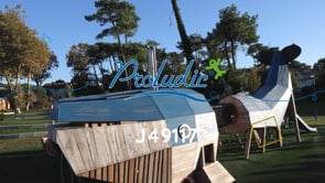 Balena blu J49117® aree giochi giochi in legno naturale sostenibile animali video