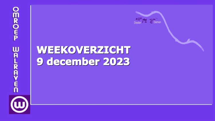 231209 WEEKOVERZICHT 9 december 2023