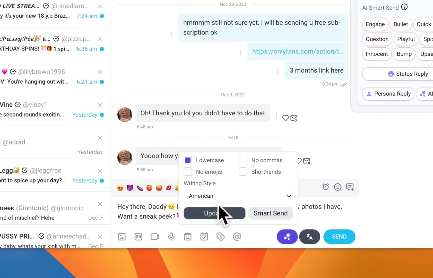 AI Smart Enhancements: Customizing Onlyfans Chat on Vimeo