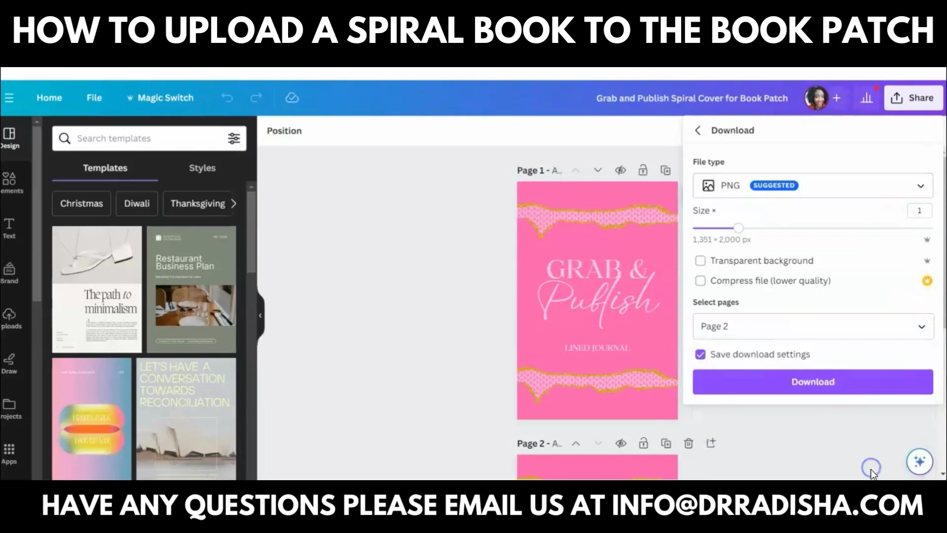 How to Upload a Spiral Book to The Book Patch on Vimeo