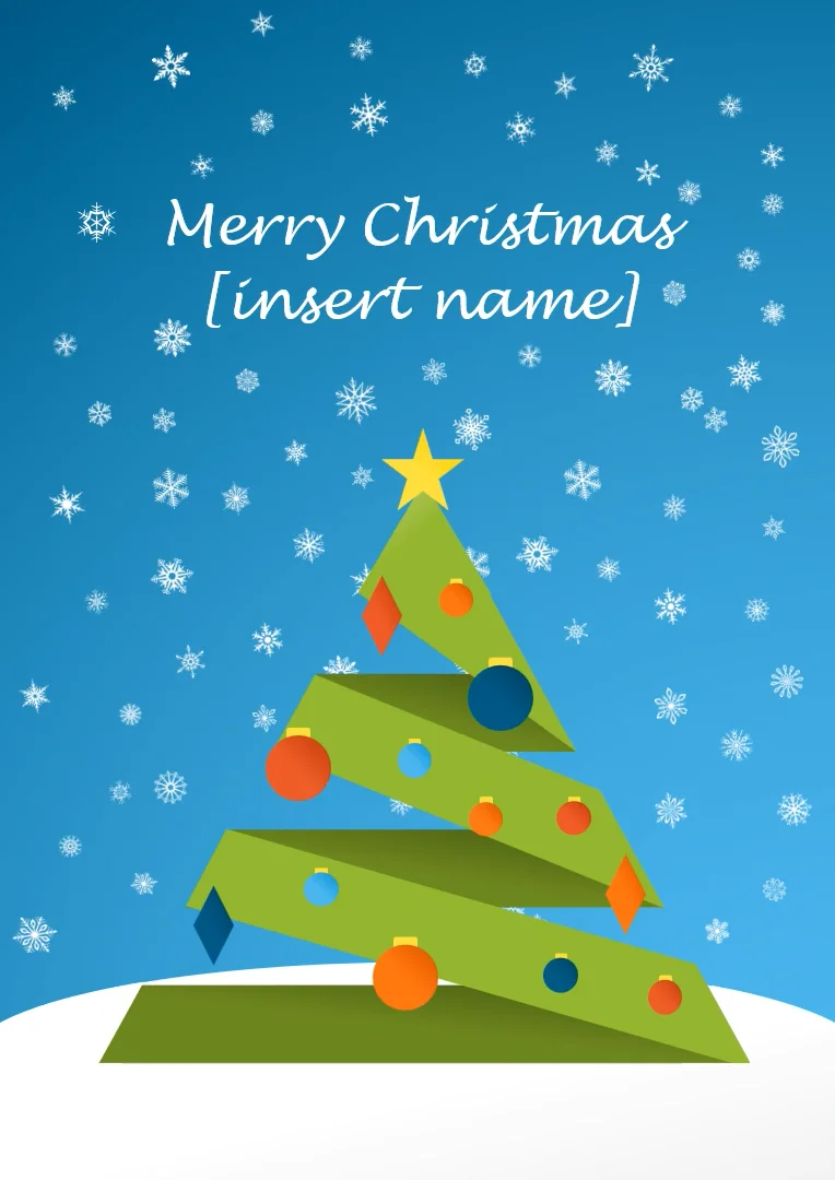 A Bright \u0026 Merry Christmas card, image size:764x1080