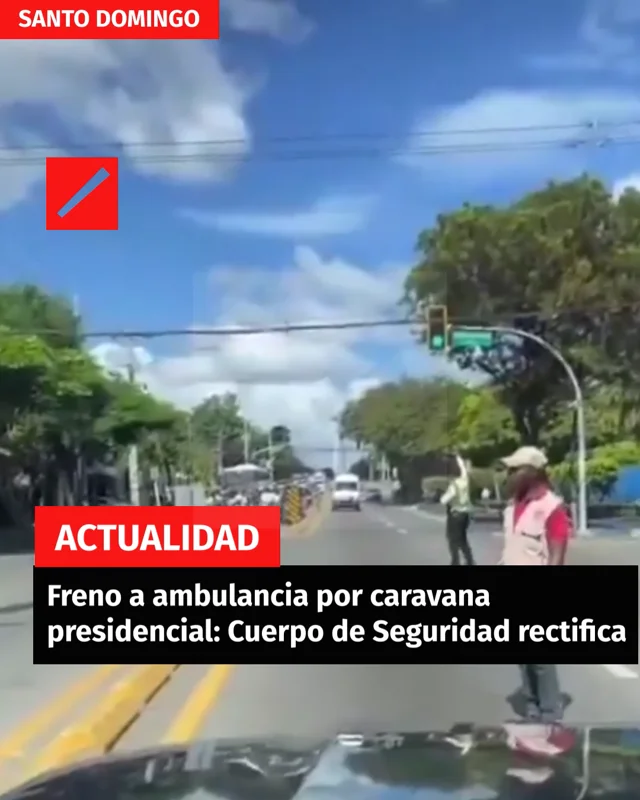 Freno a ambulancia por caravana presidencia