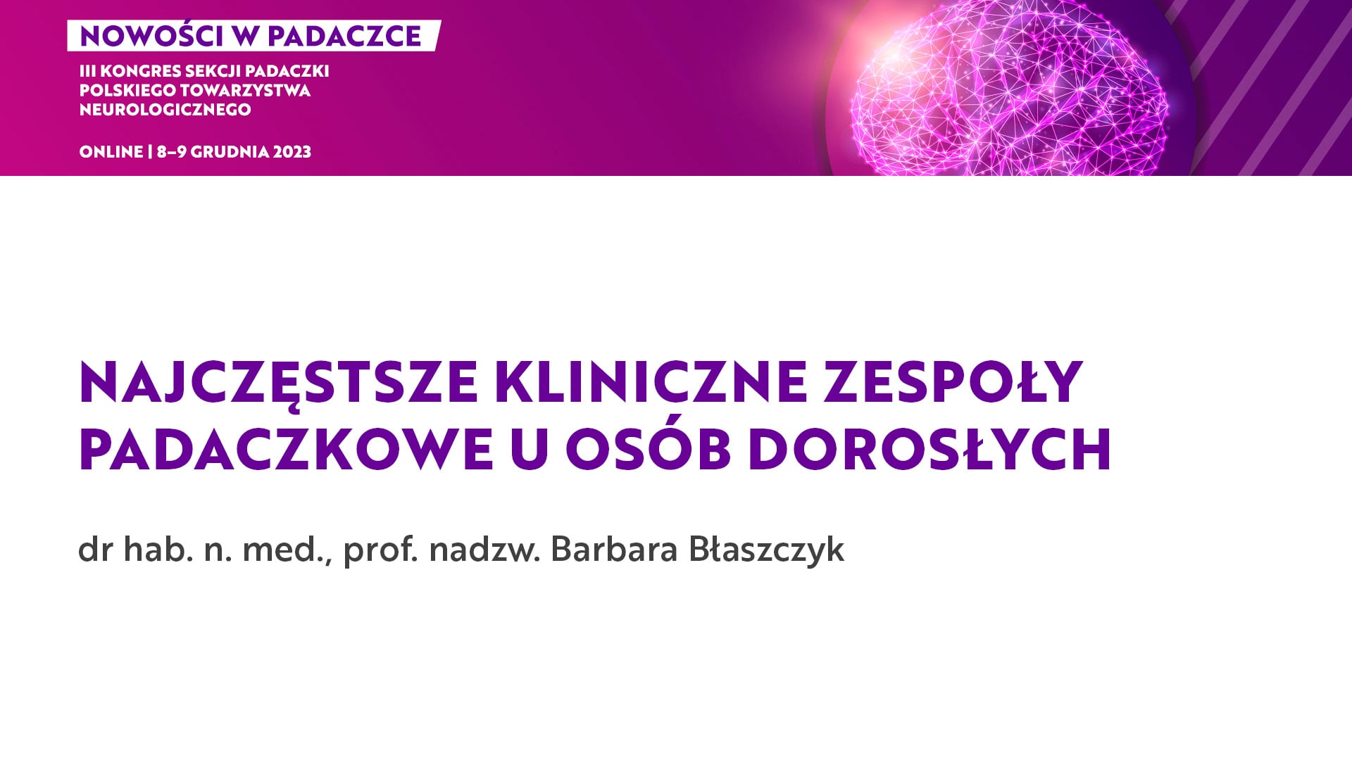 Grafika VOD dla Najczęstsze kliniczne zespoły padaczkowe u osób dorosłych