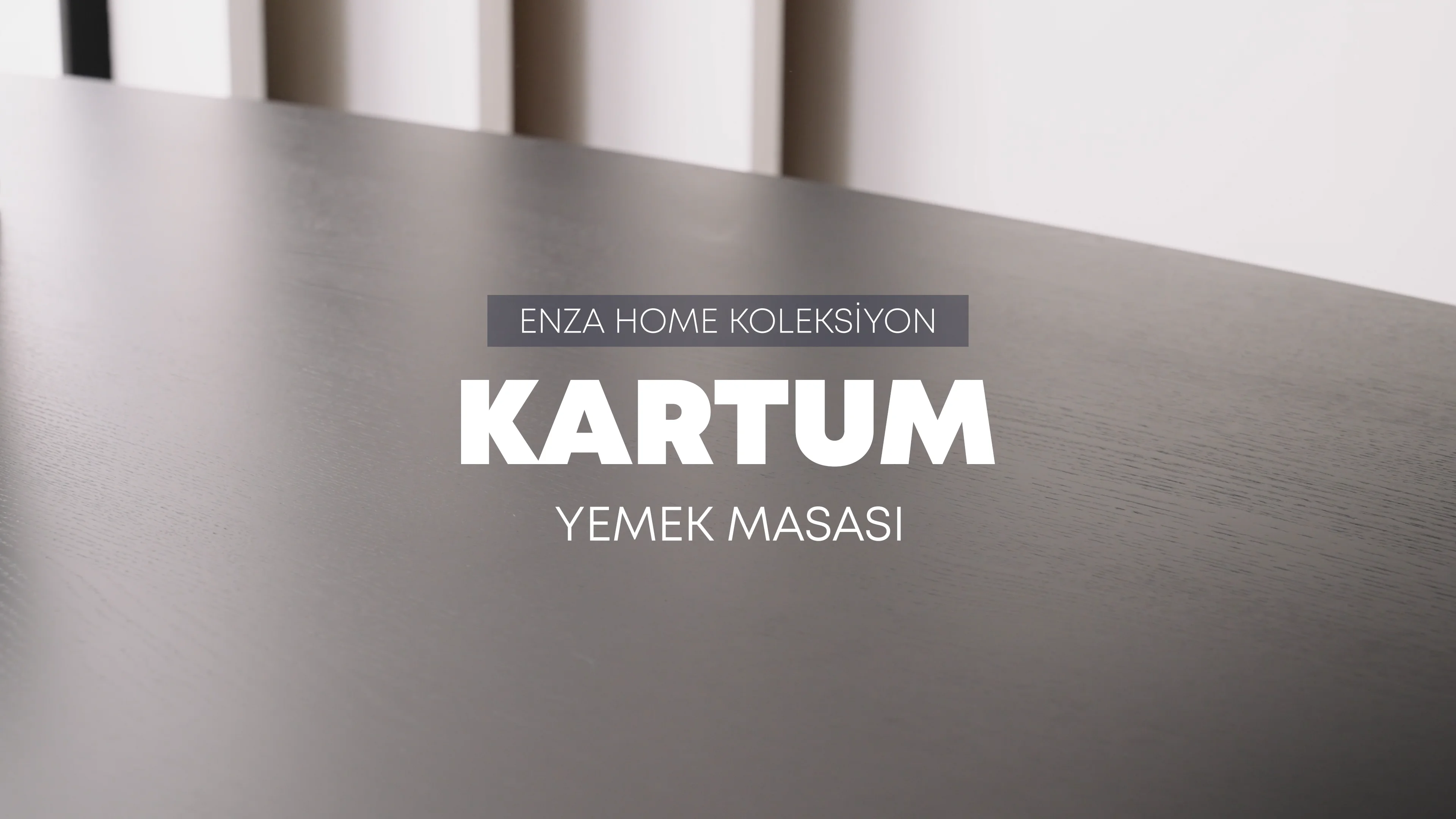 Kartum Masa, Siyah Boyalı Meşe Kaplamalı Üst Tabla 260x116 | Enza Home
