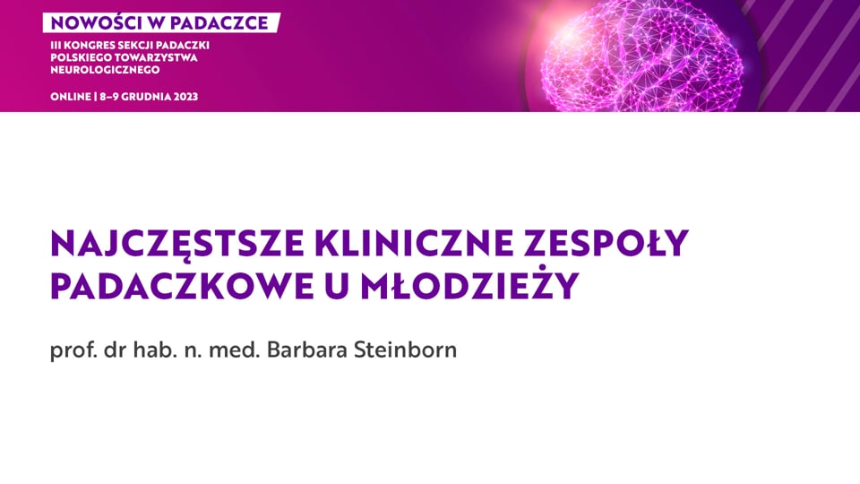 Grafika dla Najczęstsze kliniczne zespoły padaczkowe u młodzieży