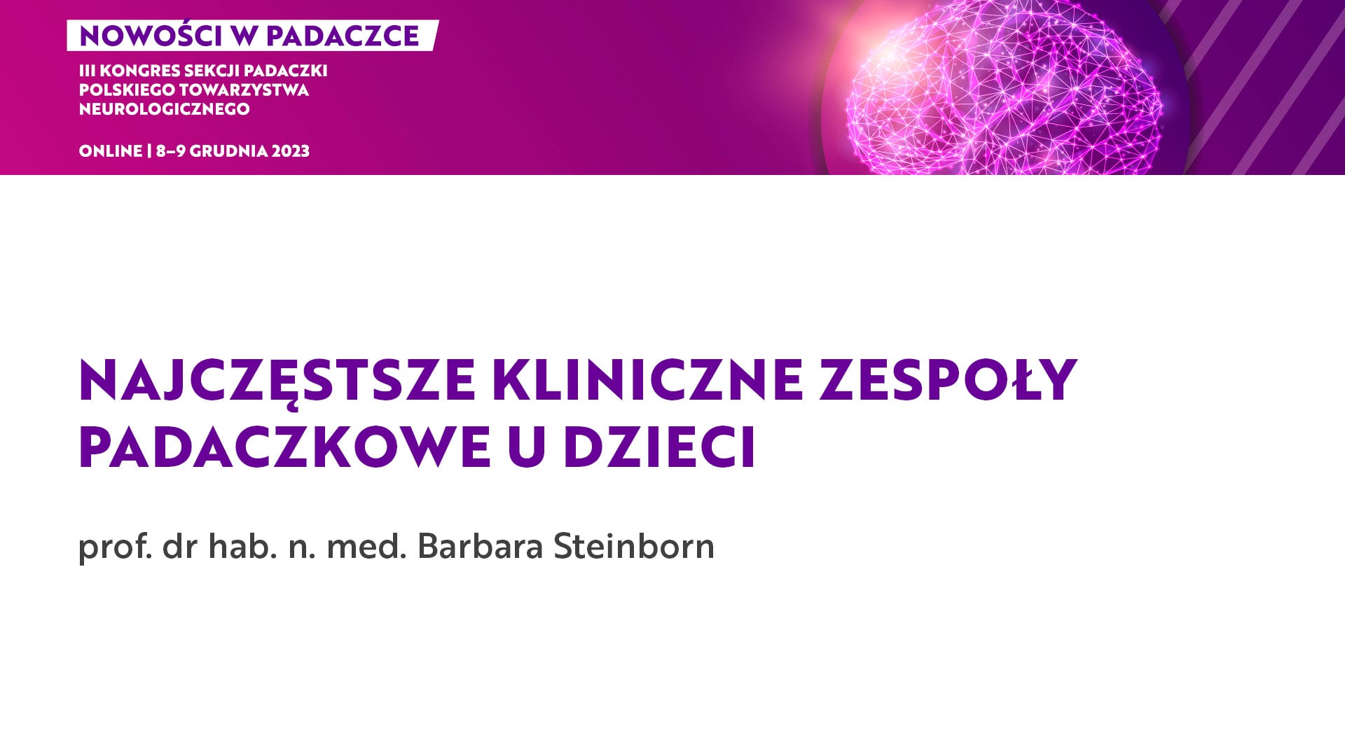 Grafika VOD dla Najczęstsze kliniczne zespoły padaczkowe u dzieci