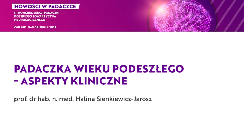 Grafika dla Padaczka wieku podeszłego - aspekty kliniczne