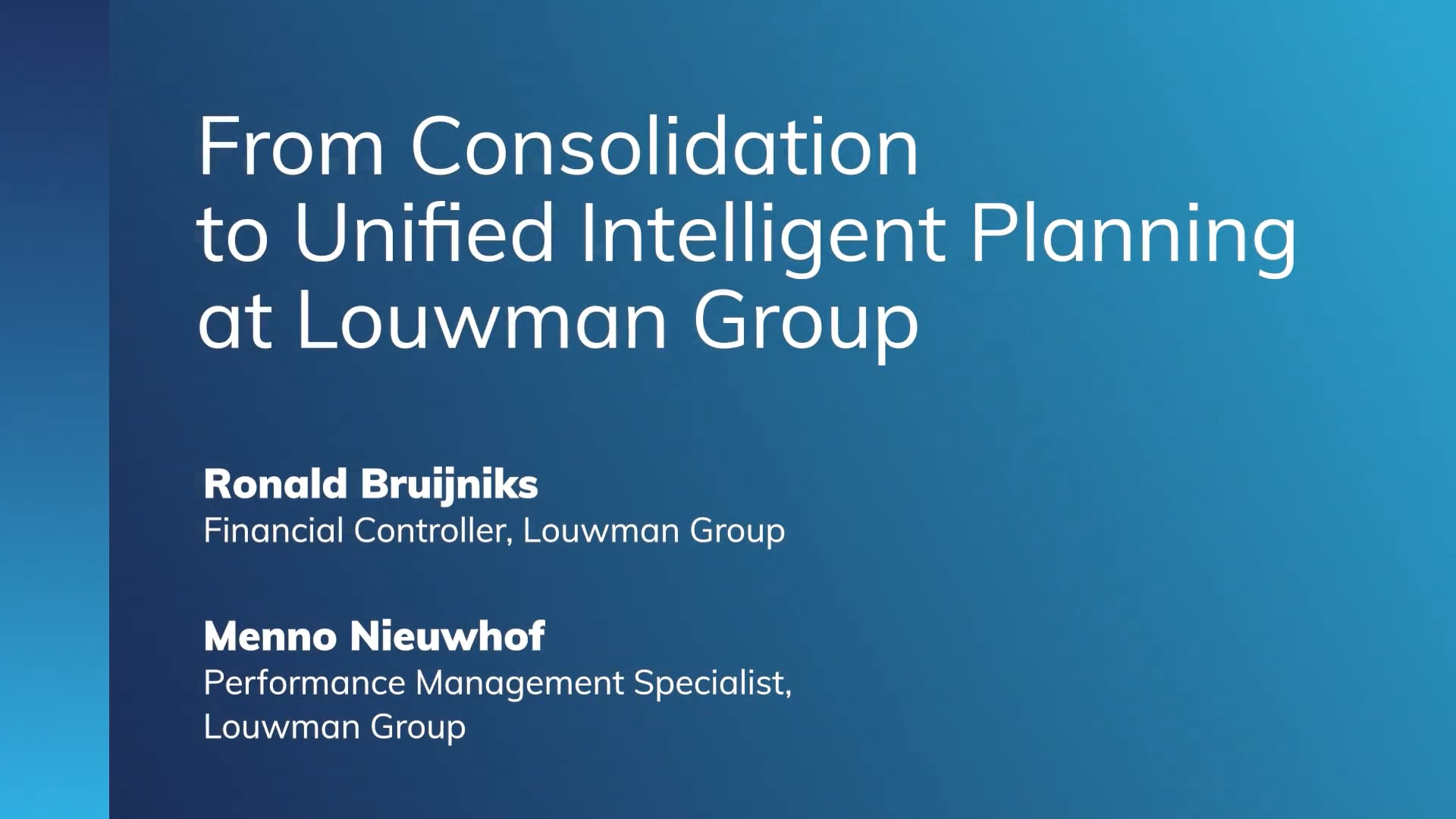 From Consolidation to Unified Intelligent Planning at Louwman Group