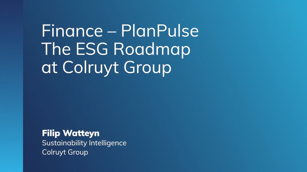 Finance – PlanPulse - The ESG Roadmap at Colruyt Group