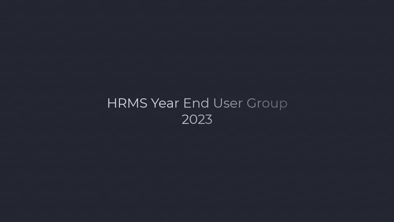 2023 HRMS User Group Webinar