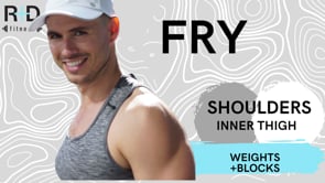 Inner thigh and shoulder (weights+block) 120623