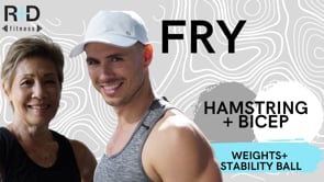 Hamstring and Bicep (weights+stability ball) 121123