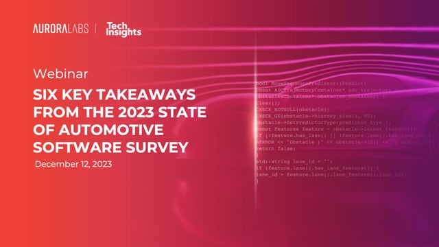 Six key takeaways from the 2023 State of Automotive Software survey