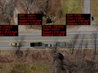 VC5 four-car crash simulation