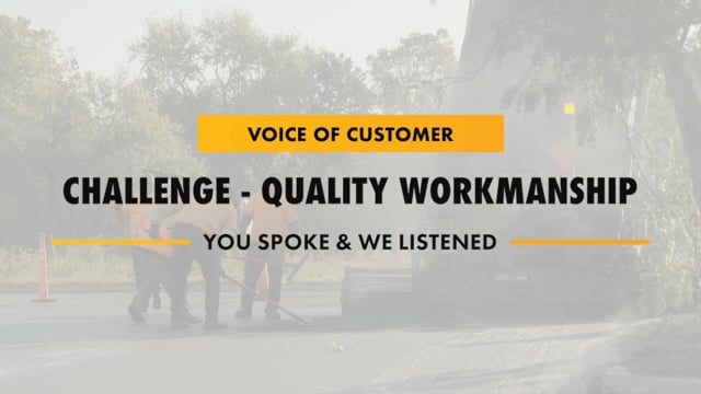 Customer Challenge: Quality Workmanship