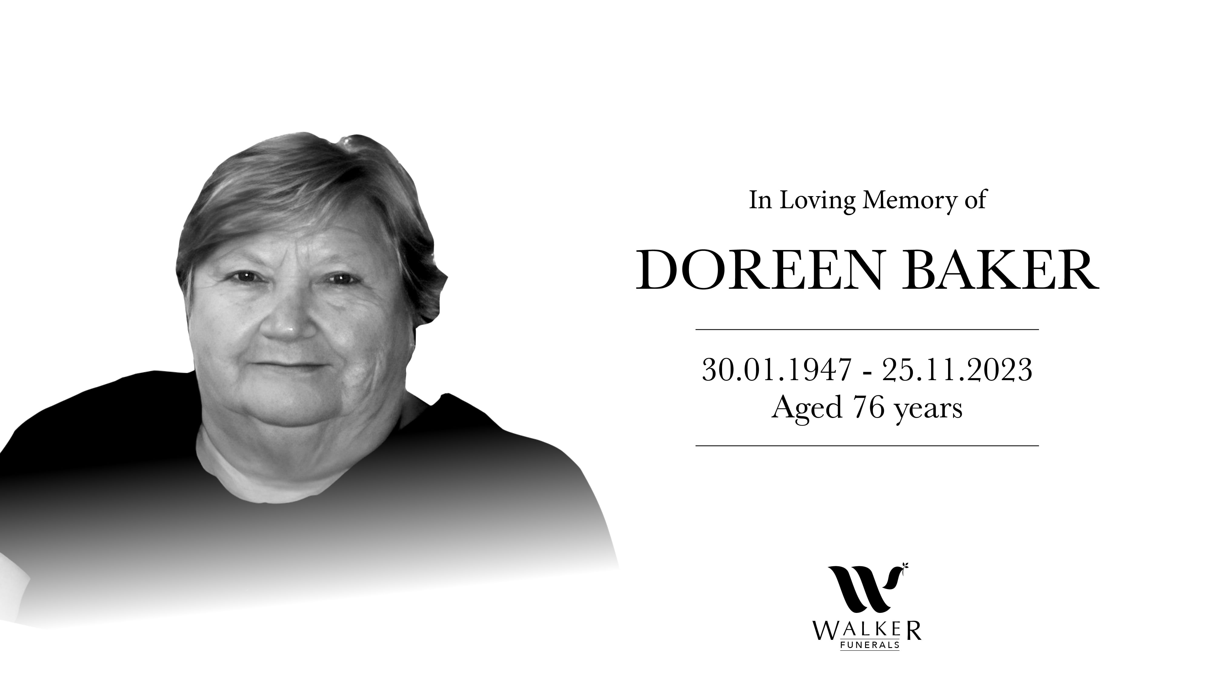 Robert B Walker Funerals - Doreen Baker On Vimeo