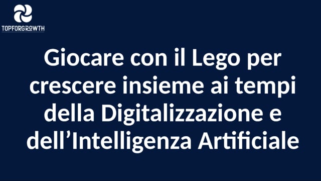 Federico Giolli presenta Giocare con il Lego per crescere insieme ai tempi della I.A.