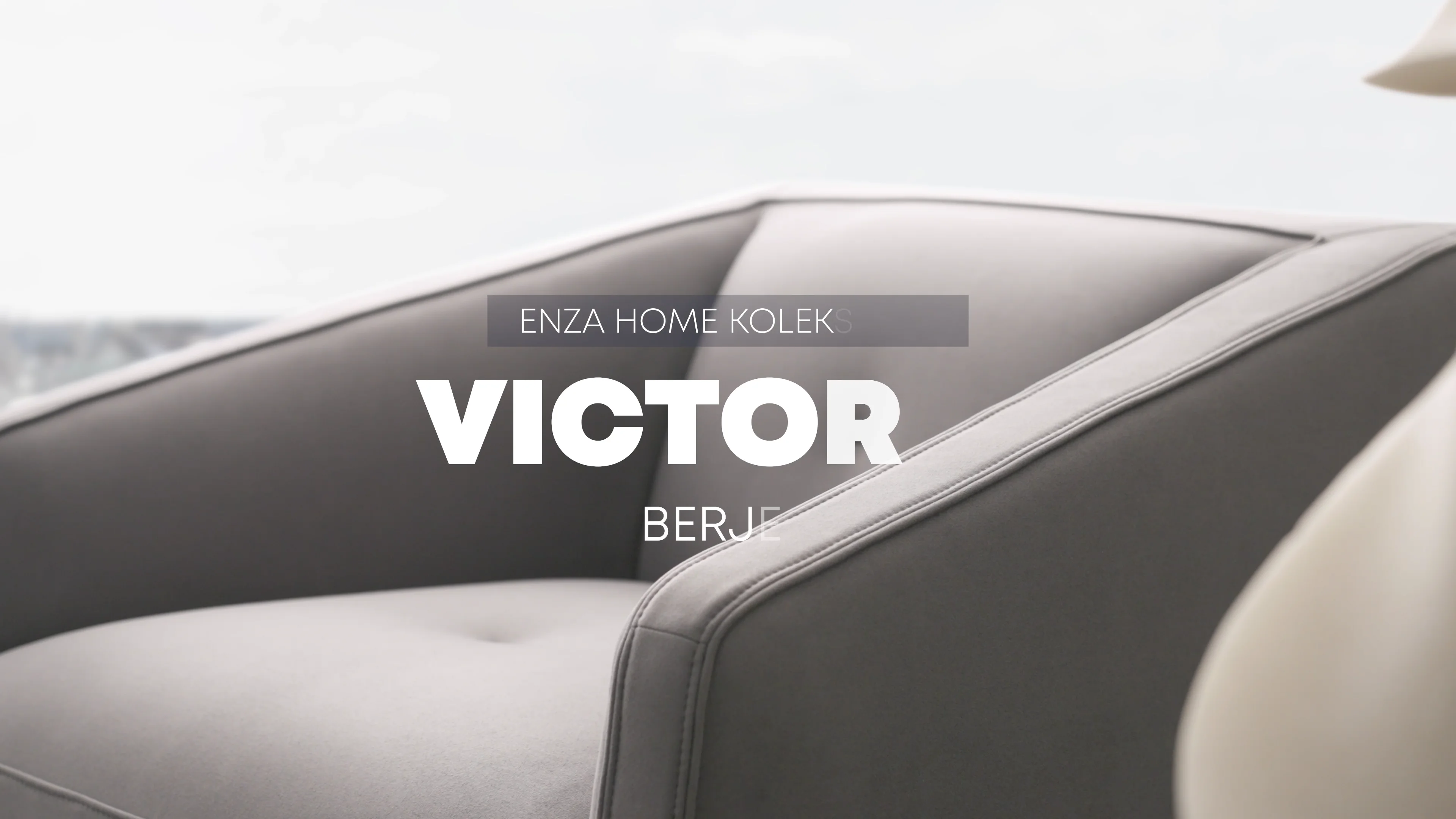 Victoria Berjer, Kadife Dokulu, Açık Gri | Enza Home