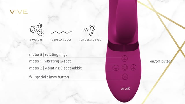 Vibrador Rabbit com Rotação Vive Nari Roxo