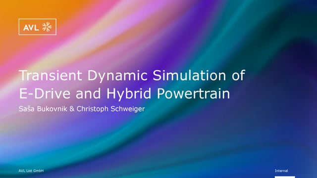 Transient dynamic simulation of E-drives and hybrid powertrains