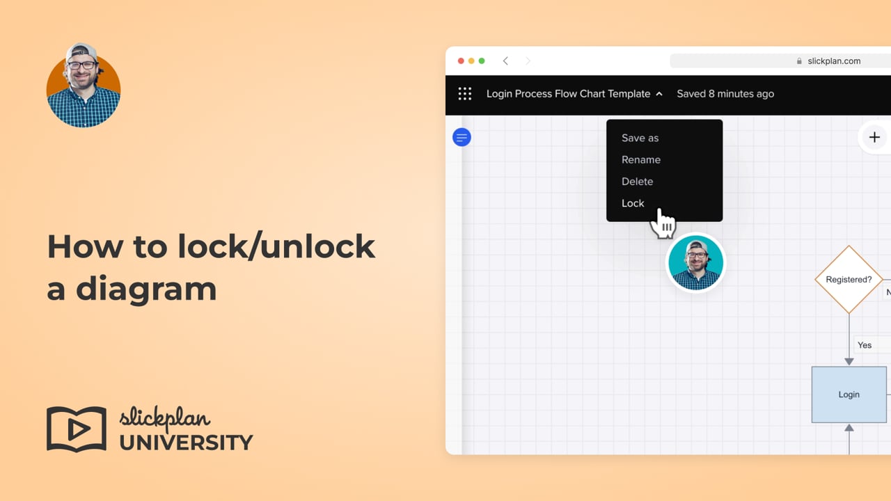 How to lock/unlock a diagram