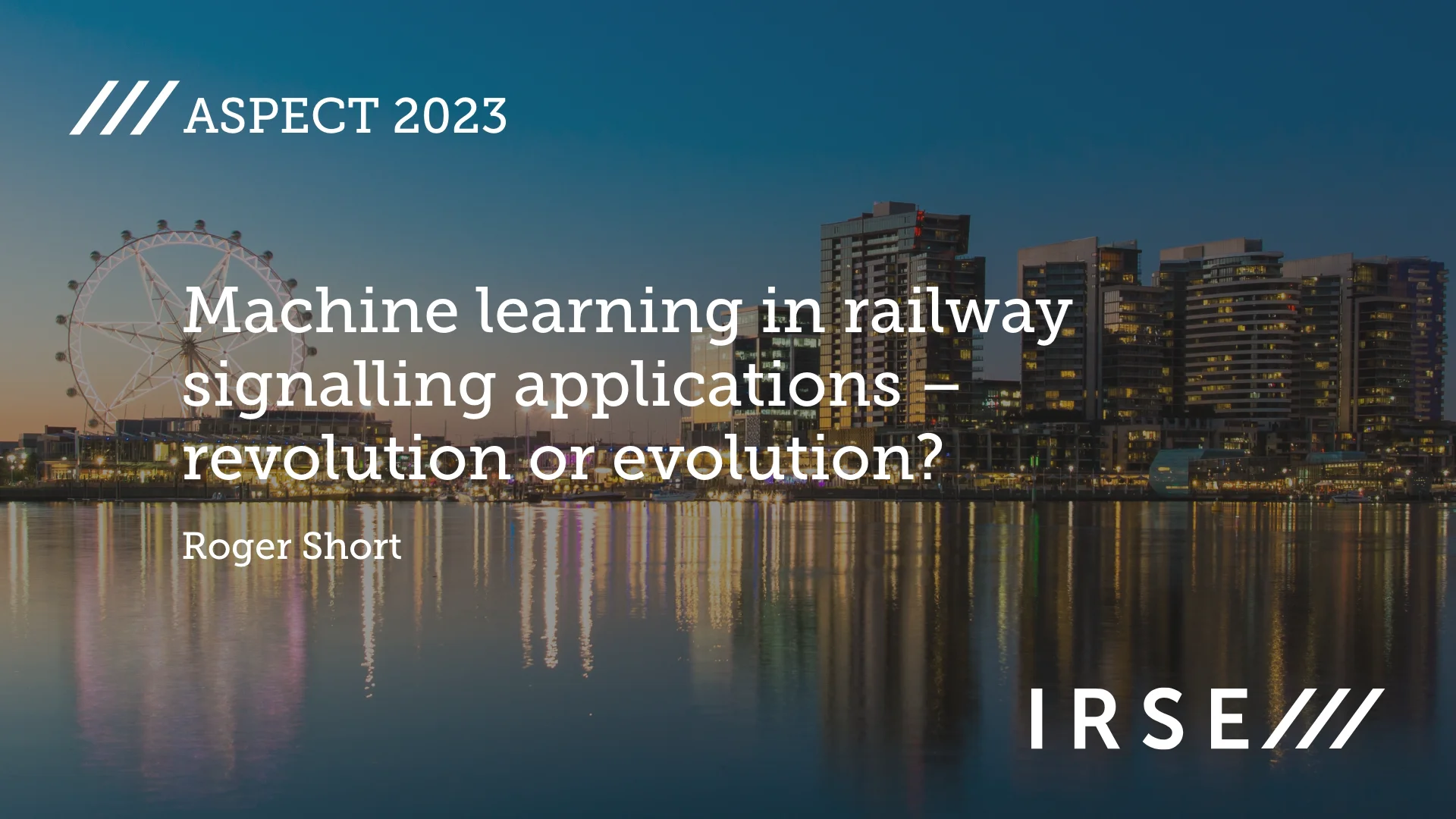 Machine learning in railway signalling applications – revolution or ...
