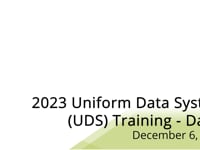 2023 VCHA UDS Training Day 1 - 12.6.2023
