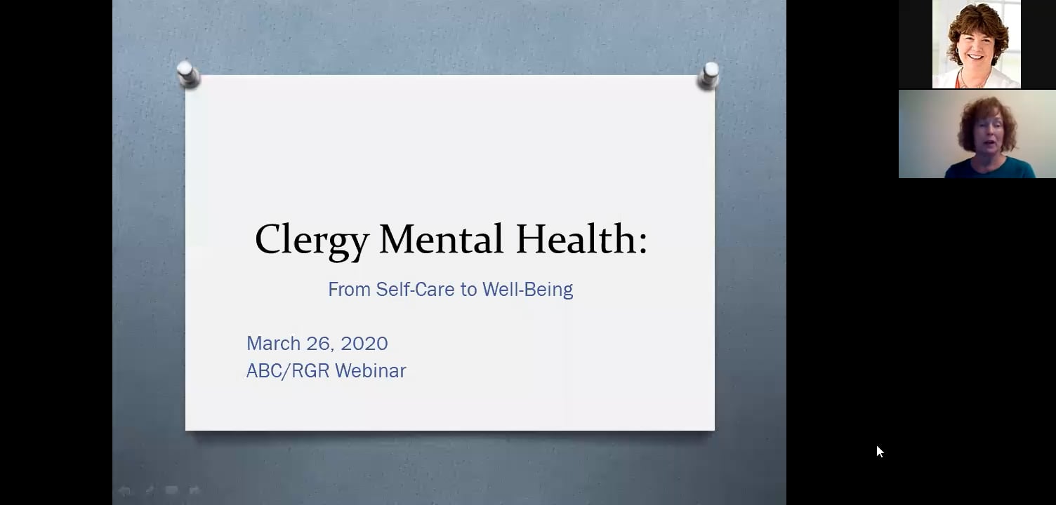 Clergy Mental Health--From Self-Care to Well-Being