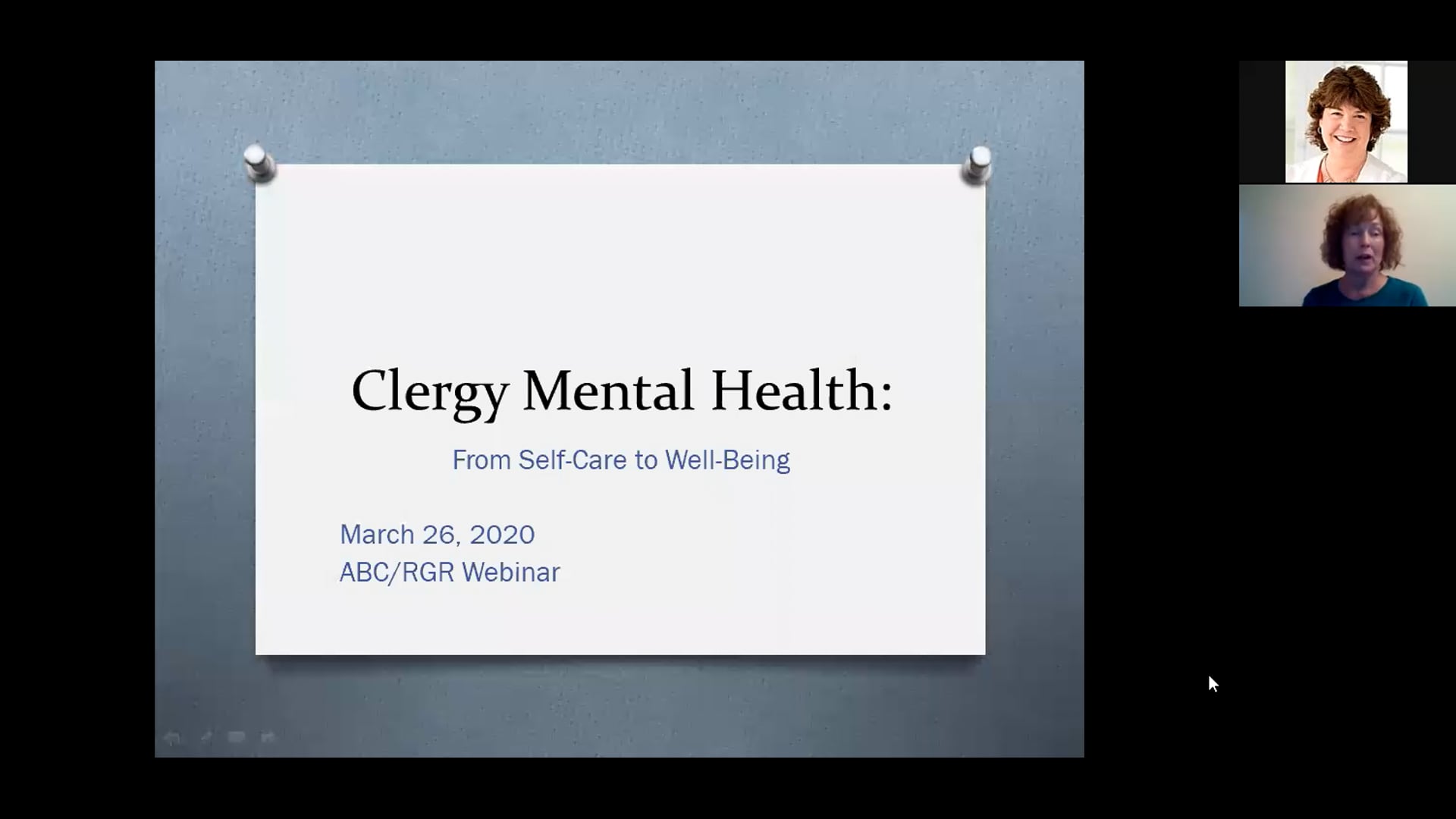 Clergy Mental Health--From Self-Care to Well-Being