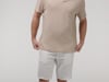 Native Spirit - Men’s linen polo shirt (Wet Sand)