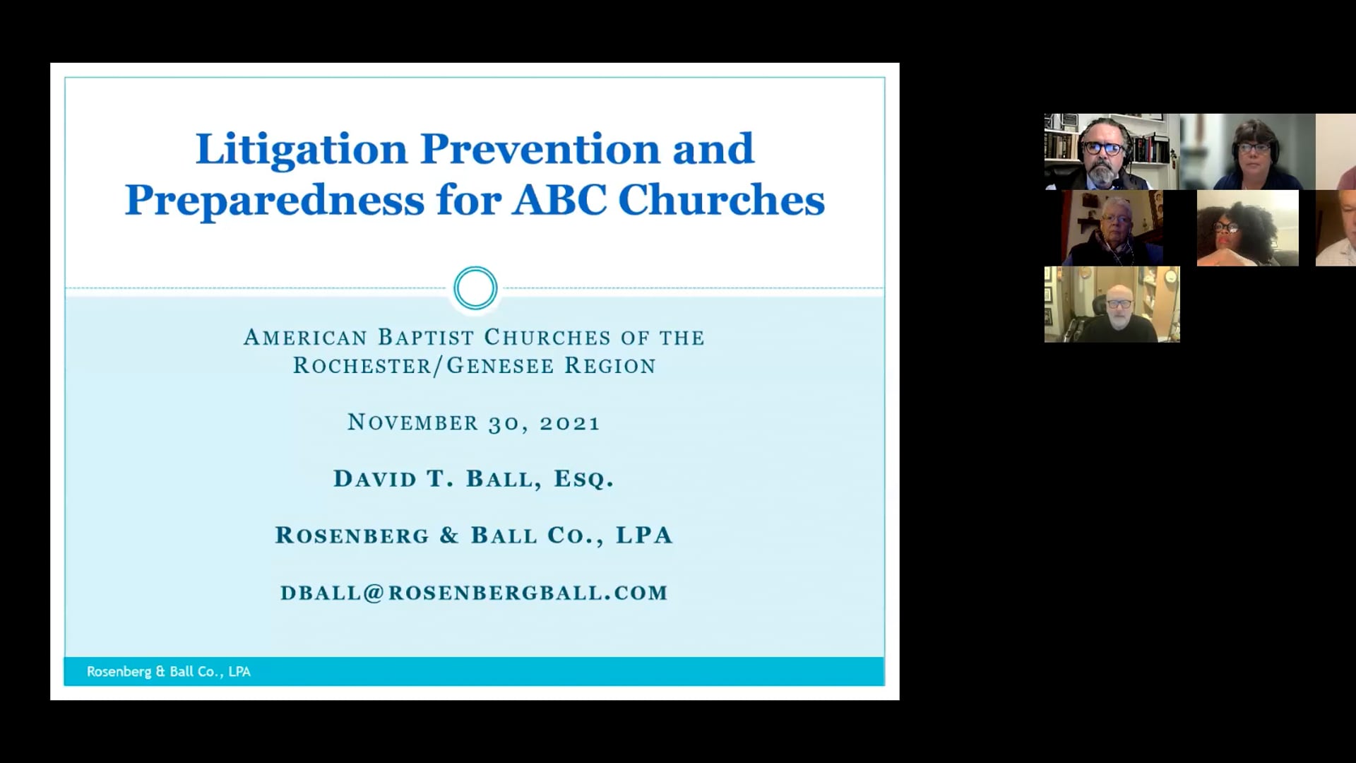 Litigation Prevention and Preparedness Webinar 11-30-21