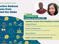 Speaker Series: Collective Redress – Lessons from Around the Globe