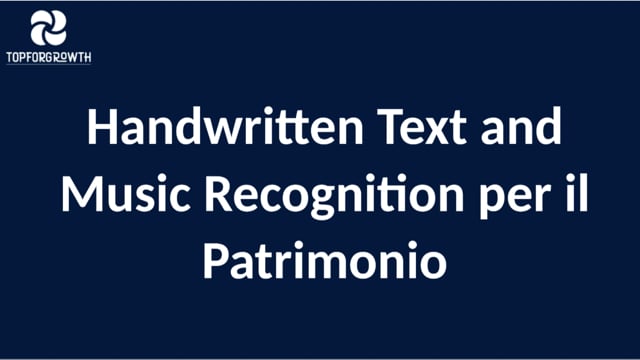 Roberto Ribuoli presenta Handwritten Text and Music Recognition per il Patrimonio
