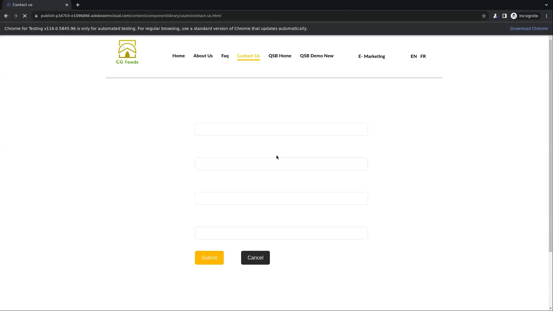 Contact Us Form on Vimeo
