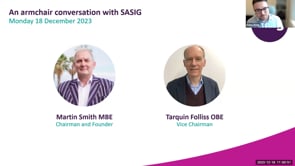 Monday 18 December 2023 - An armchair conversation with SASIG