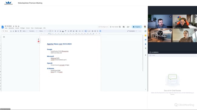 News von OpenAI, Smarte Algorithmen bei Google Ads & Dienstleistern, Conversions durch PV-Kampagnen erhöhen und wieviele Anzeigengruppen sinnvoll sind mit Michael Klein vom 18.12.23