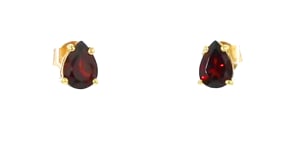6.00 ct. t.w. Garnet Jewelry Set Earrings and Five-Stone Necklace in 18kt Gold Over Sterling