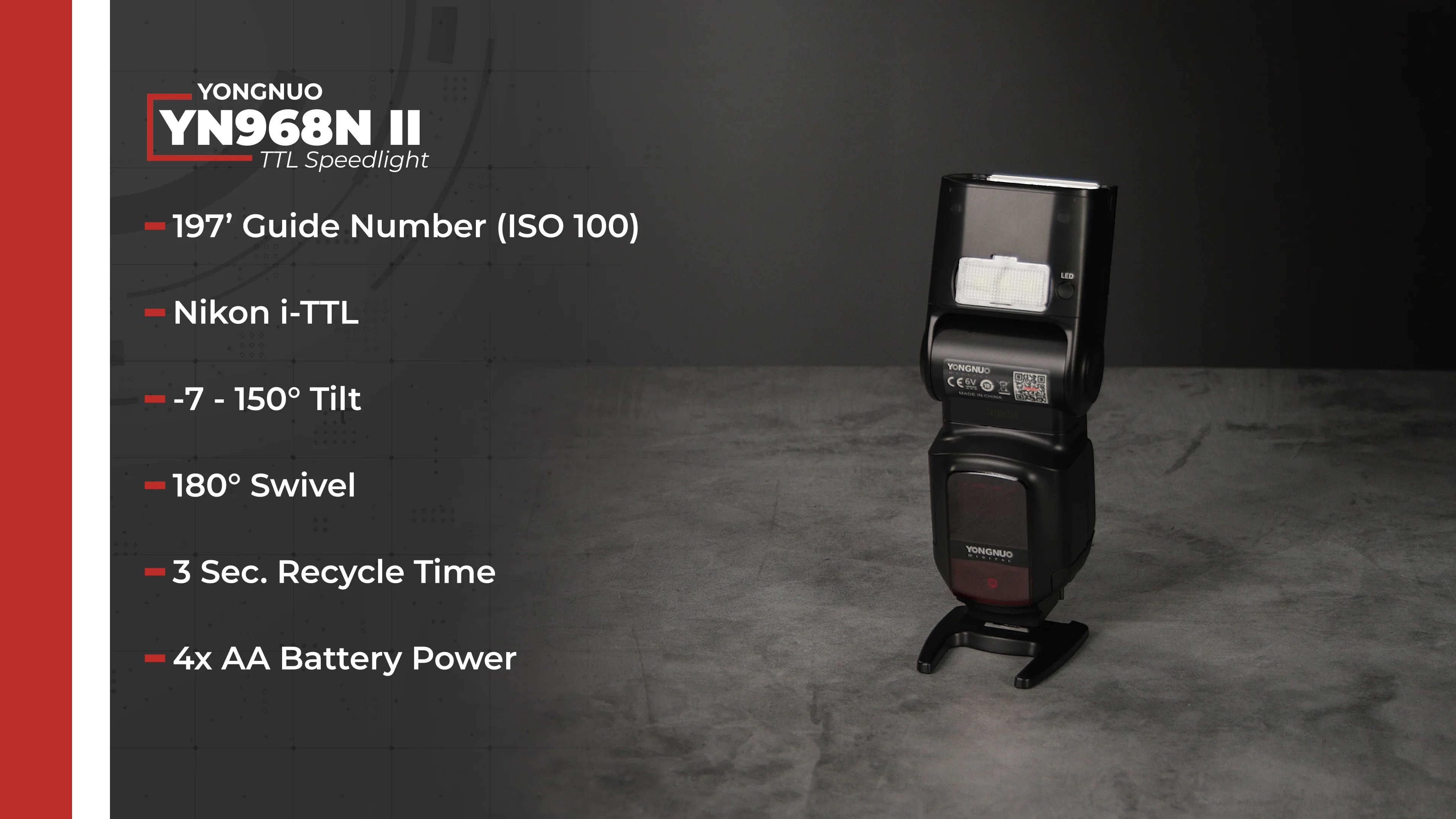 Yongnuo YN968N II TTL Speedlite for Nikon Cameras YN968N II B&H