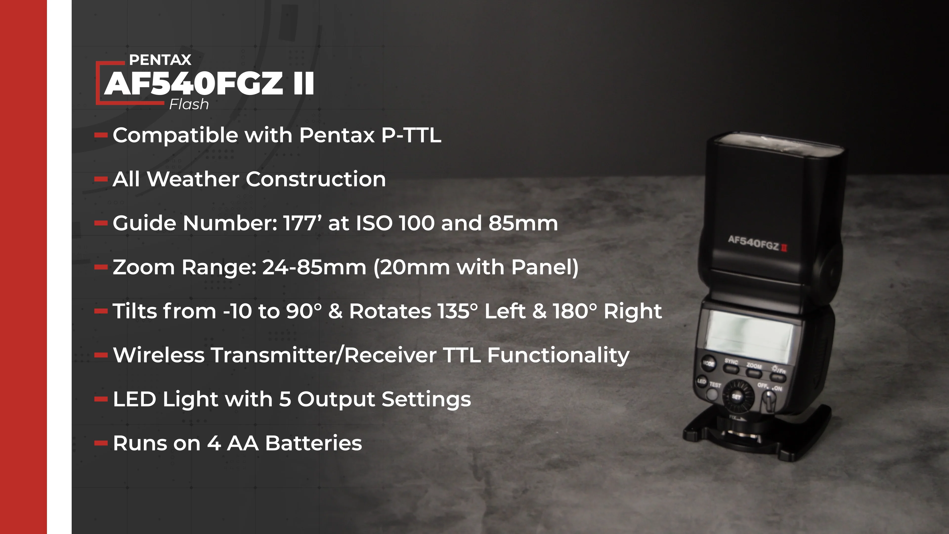 Pentax AF540FGZ II Flash 30456 B&H Photo Video Pentax AF540FGZ II Flash 30456 B&H Photo Video
