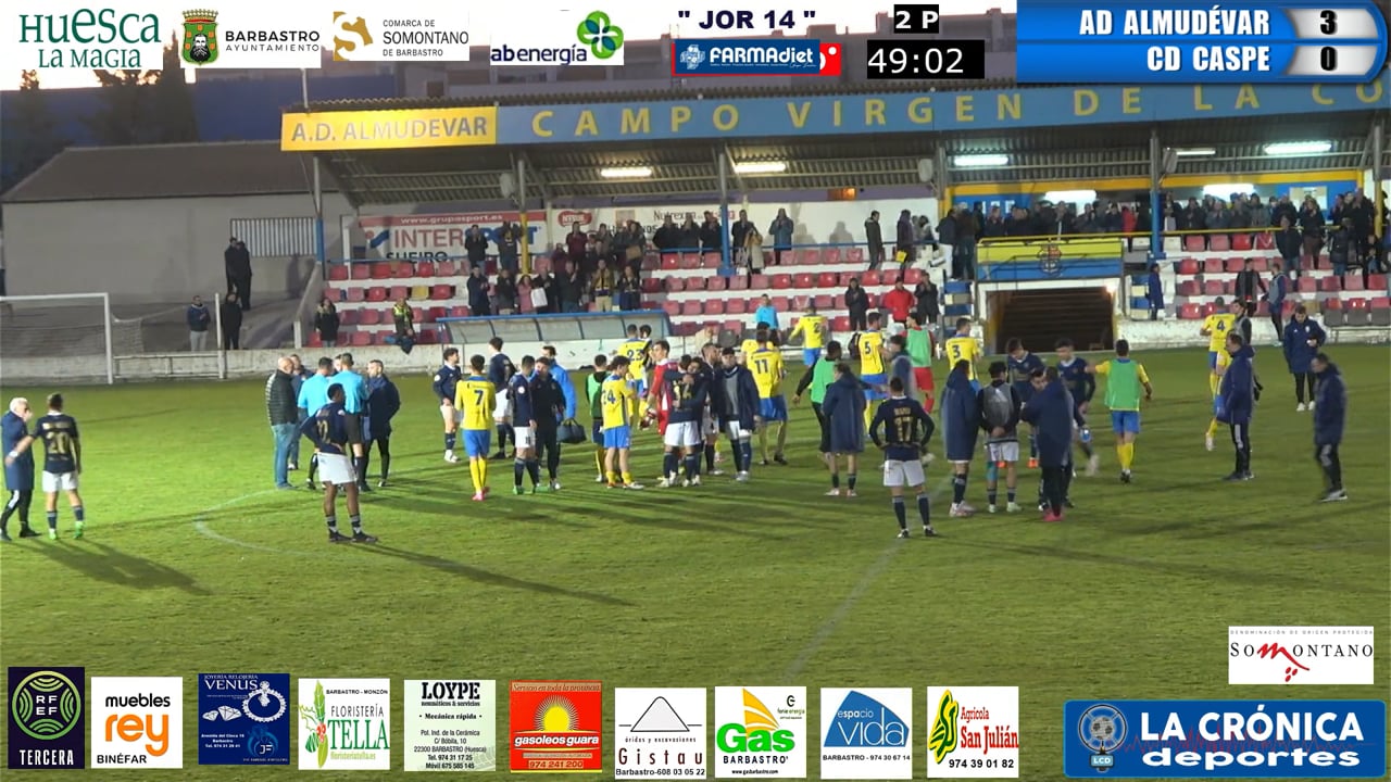 (RESUMEN Y GOLES) AD Almudévar 3-0 CD Caspe / Jor. 14 / Tercera Rfef