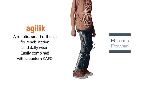 Agilik - A robotic, smart orthosis for rehabilitation and daily wear easily combined with a custom KAFO 