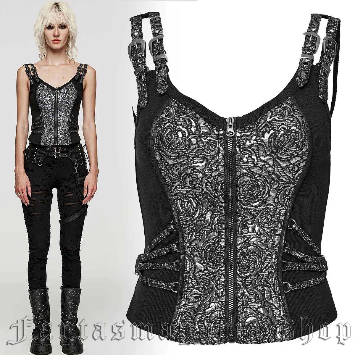 トップス suzen Ronte Corset Black Sleeveless Top suzen】Ronte Corset Black Sleeveless Top (suzen/キャミソール