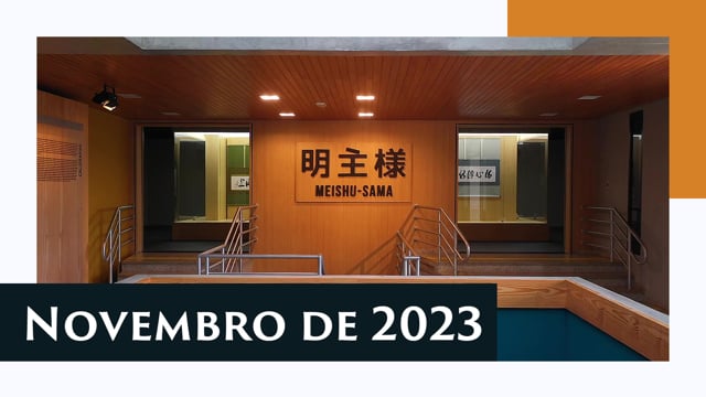 Capa do vídeo “Caligrafias e pinturas de Meishu Sama - Exposição de Novembro 2023”