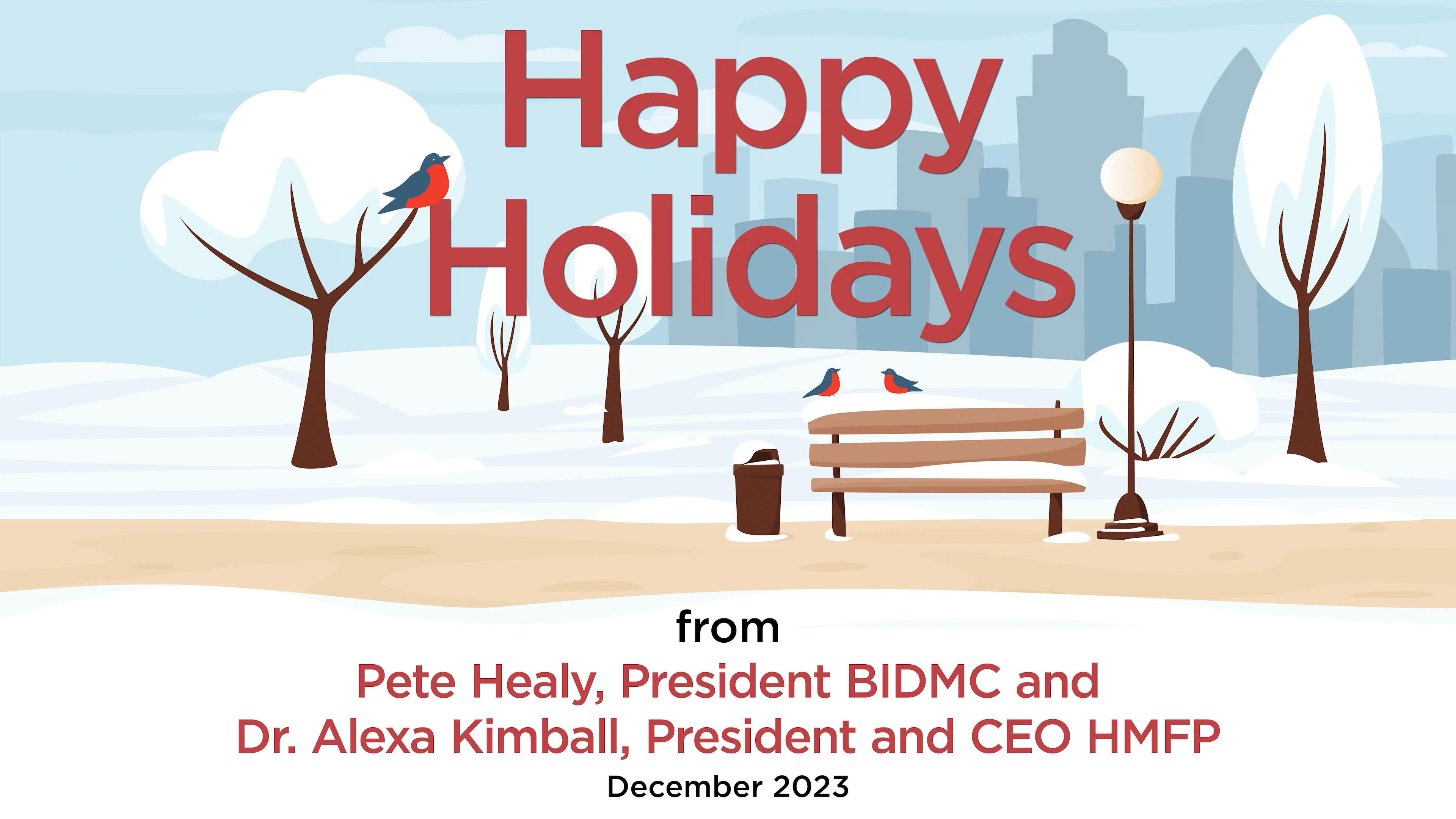 Pete Healy and Alexa Kimball BIDMC Holiday 2023 on Vimeo