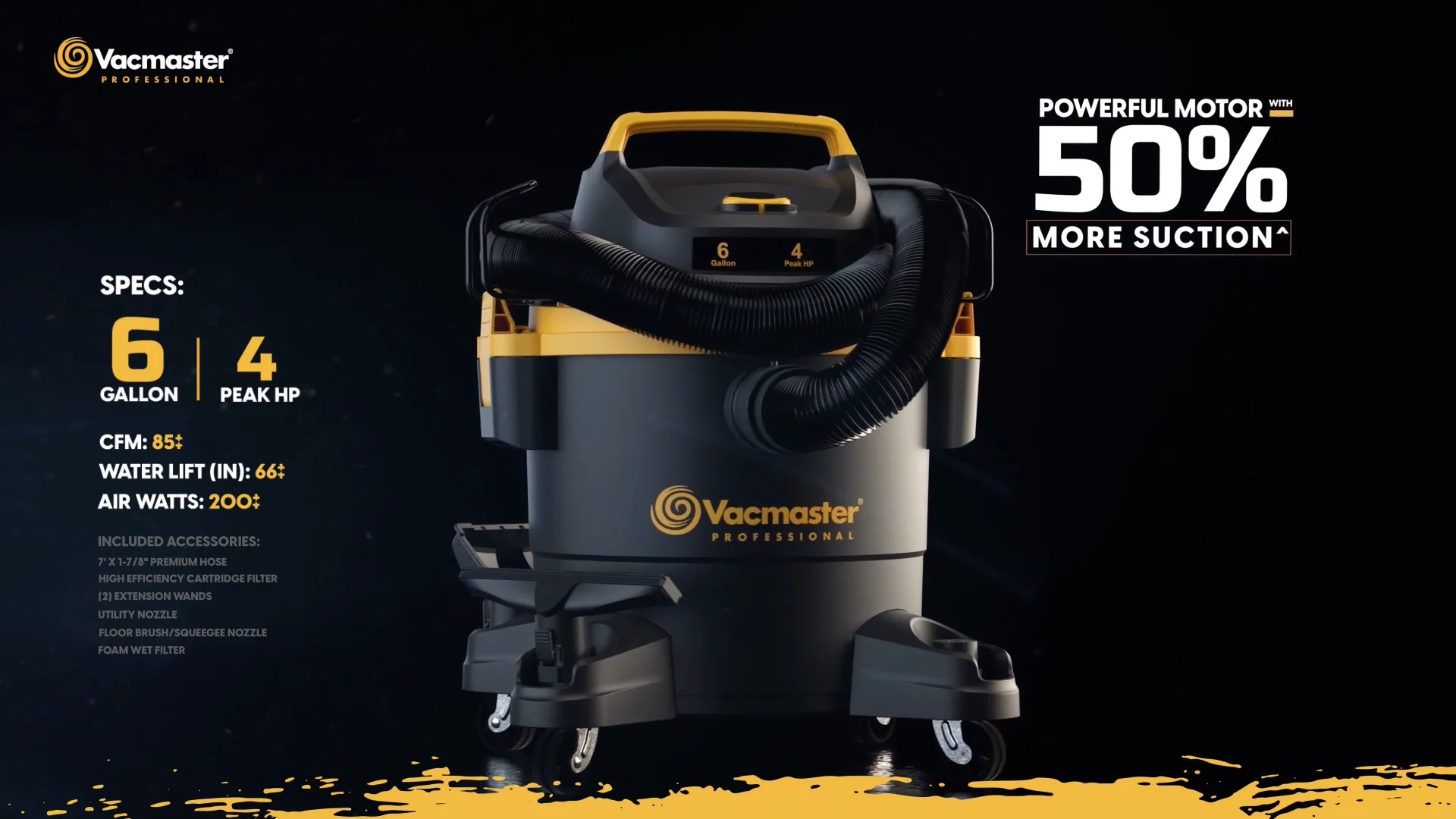 6-Gallon 4 Peak HP Wet/Dry Vacuum VJF608PF 0202