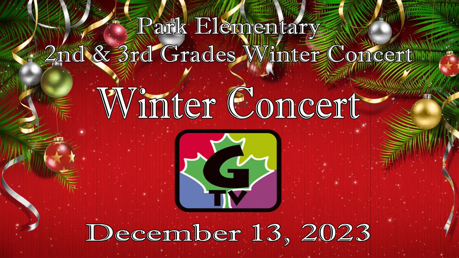 Park Elementary 2nd & 3rd Winter Concerts 12-13-2023