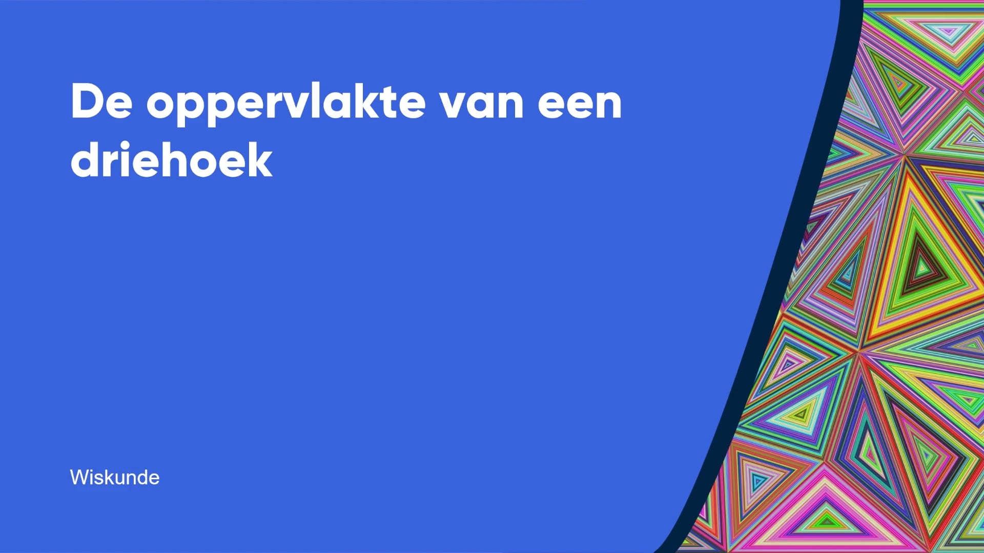 De oppervlakte van een driehoek