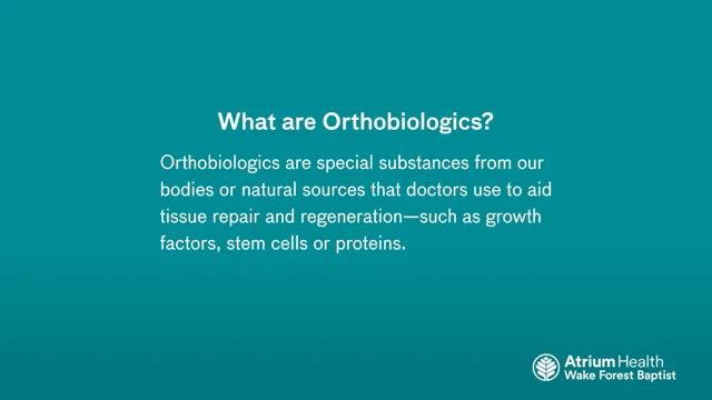 Orthobiologics/Stem Cell Therapy & PRP - The Institute for Athletic Medicine